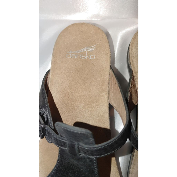 Dansko Brown Leather Slide Sandals main image 3